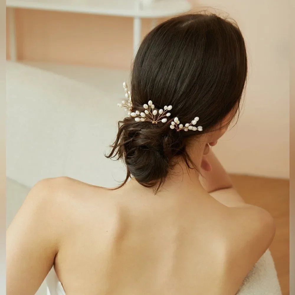 Boho pearl hair pin N750